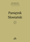Pamiętnik Słowiański t. 60, z. 2 (2010)