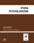 Studia Psychologiczne t. 48 z. 1 (2010)