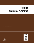 Studia Psychologiczne t. 48 z. 3 (2010)