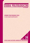 Studia Politologiczne nr 19. Wybory prezydenckie 2010; Jan Błuszkowski, Jacek Zaleśny (red.)