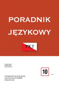 Poradnik Językowy NR 10/2018