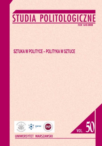 Studia Politologiczne vol. 50. Sztuka w polityce - polityka w sztuce - okładka