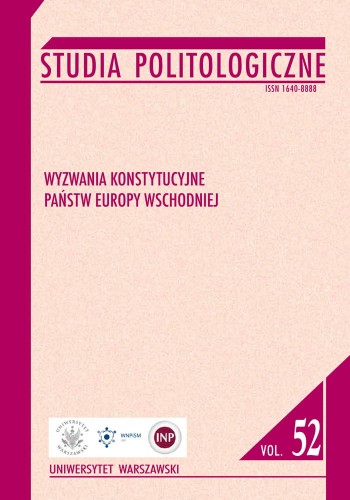 Studia Politologiczne vol. 52. Wyzwania konstytucyjne państw Europy Wschodniej
