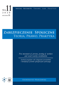 Zabezpieczenie Społeczne. Teoria, Prawo, Praktyka. Zeszyty Naukowe Zakładu Zabezpieczenia Społecznego IPS UW nr 11/2020