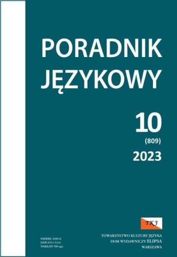 Poradnik Językowy NR 10/2023 (809) okładka