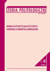 Studia Politologiczne vol. 80. Innowacje w dydaktyce nauk politycznych i modernizacja administracji samorządowej; red. Jacek Wojnicki, Jacek Ziółkowski