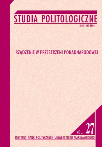 Studia Politologiczne nr 27. Rządzenie w przestrzeni ponadnarodowej - OKŁADKA