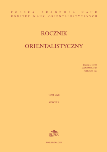 Rocznik Orientalistyczny t. 62 z. 1 (2009)