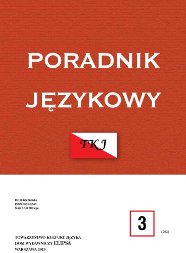 Poradnik Językowy nr 3/2013 - okładka