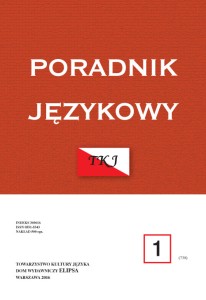 Poradnik Językowy NR 1/2016