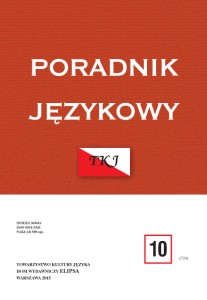 Poradnik Językowy NR 10/2015