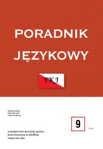 Poradnik Językowy NR 9/2016
